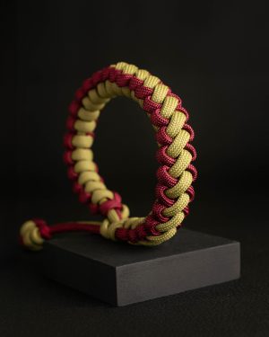 Pulsera Paracord Bootlace Verde Claro / Vino
