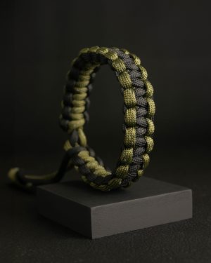 Pulsera Paracord Cobra Negro / Verde Reflectivo