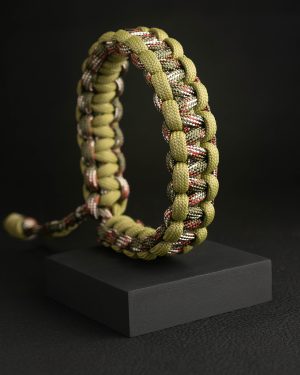 Pulsera Paracord Cobra Camo Verde Vino / Verde Claro