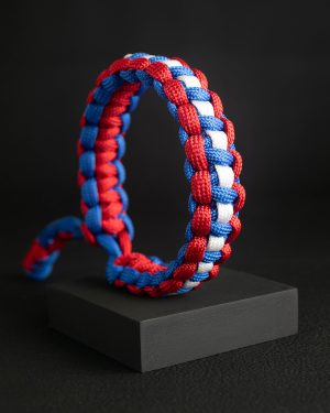 Pulsera Paracord Cobra Azul / Rojo / Blanco