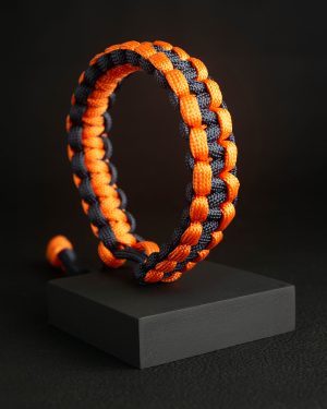 Pulsera Paracord Cobra Azul Marino / Naranja