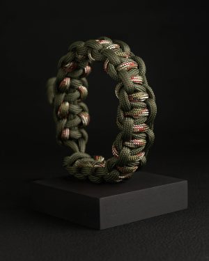 Pulsera Paracord Ojo Dragón Verde / Camo Verde