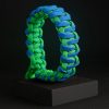 Pulsera Paracord Cobra ZigZag Camaleón Verde / Azul