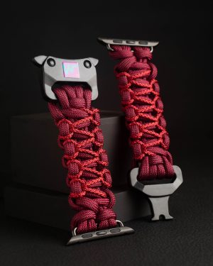 Correa Paracord para Reloj Apple Watch / Estilo Cobra Vino / Rojo