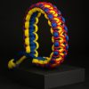 Pulsera Paracord Cobra Amarillo / Azul / Rojo 1mm