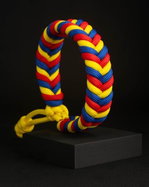 Pulsera Paracord FishTail Amarillo / Azul / Rojo