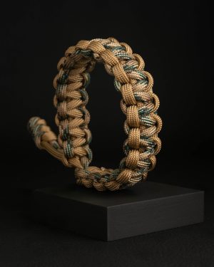 Pulsera Paracord Cobra Camo Bronce-Verde / Bronce