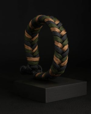 Pulsera Paracord FishTail Negro / Verde Militar / Café