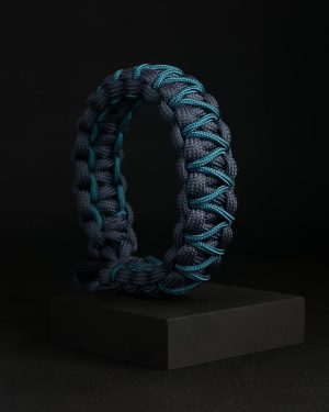 Pulsera Paracord Cobra Azul Marino / Turquesa Oscuro 2mm
