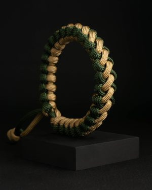 Pulsera Paracord Bootlace Beige / Verde