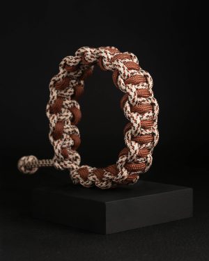 Pulsera Paracord Ojo Dragón Camo Beige / Café