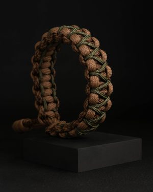 Pulsera Paracord Cobra Camo Café / Café Claro / Verde 2mm