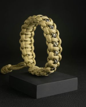 Pulsera Paracord Cobra Caqui / Camo Verde Dorado