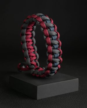 Pulsera Paracord Cobra Gris Azulado / Vino / Azul Marino