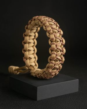 Pulsera Paracord Cobra Caramelo / Café 1mm