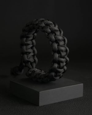 Pulsera Paracord Cobra Negro / Negro
