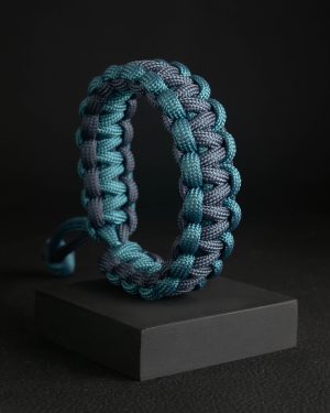 Pulsera Paracord Cobra Azul Marino / Turquesa Oscuro