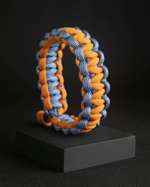 Pulsera Paracord Cobra Mostaza / Celeste