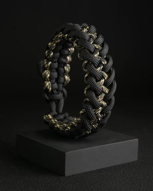Pulsera Paracord Ice and Flame Camo Verde Dorado / Negro