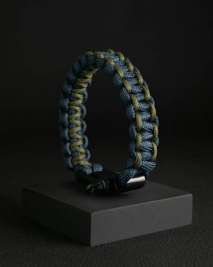 Pulsera Paracord Cobra Azul Marino / Verde 2mm