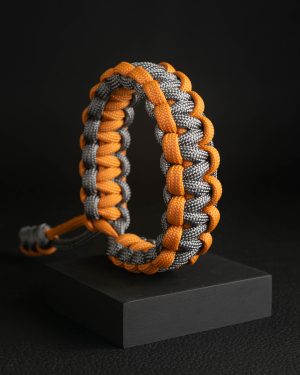 Pulsera Paracord Cobra Gris Claro / Mostaza