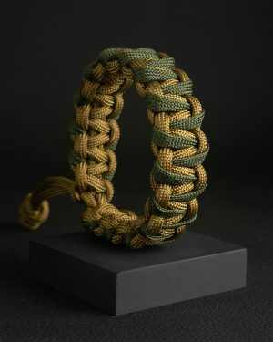 Pulsera Paracord Cobra ZigZag Verde Aceituna / Verde Militar