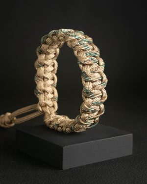 Pulsera Paracord Cobra ZigZag Beige / Camo Beige Verde
