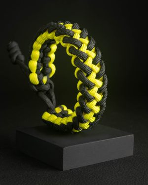 Pulsera Paracord Ice and Flame Amarillo Neón / Negro
