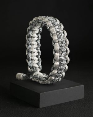 Pulsera Paracord Cobra Camo Gris / Gris Acero