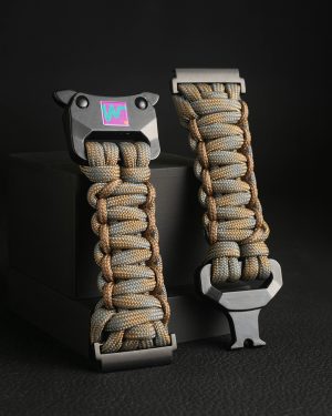 Correa Paracord para Reloj / Estilo Cobra Camo Dorado / Dorado 2mm