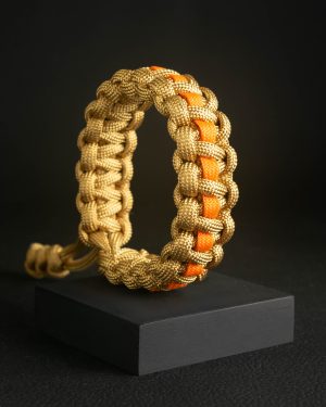 Pulsera Paracord Cobra Arena Dorada / Naranja