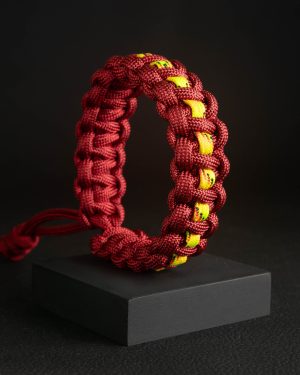 Pulsera Paracord Cobra Rojo Sangre / Camo Amarillo Neón Negro Rojo